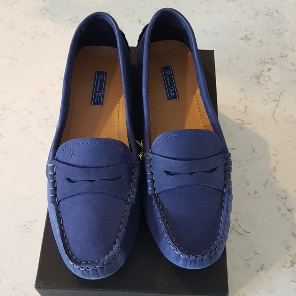 Blue suede Loafers